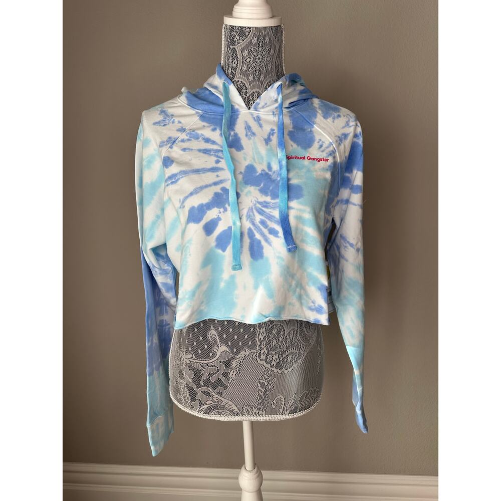 SPIRITUAL GANGSTER Womens Tie Dye Cropped Long Sleeve Hoodie Top Size Small - Picture 4 of 8